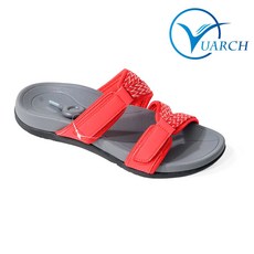 UARCH 優足康 Ruby 露比 機能運動拖鞋 足弓支撐 矯正鞋 貝比拉拉, 紅,US9 / EU40 / 26cm
