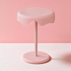 데이킨 홀케이크 침대 소파 사이드 테이블 티테이블, 핑크 핑크