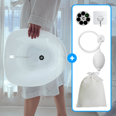 땡큐바스 가정용 좌욕기 변기 좌욕대야, 1개, 화이트