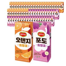 델몬트 드링크팩 오렌지+포도, 190ml, 64세트