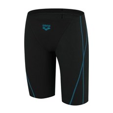 백화점상품 아레나 남성수영복 네온 선수 4부 블랙 톡톡튀는 운동수영복