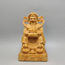 崖柏 財神到 擺件, 如圖所示, 1個