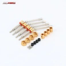 RCAWD 전면 드라이브 샤프트 액슬 4mm 확장 40Cr-Mo 스틸 액시얼 SCX24 랭글러 브롱코 글래디에이터 C10 데, 01 Silver
