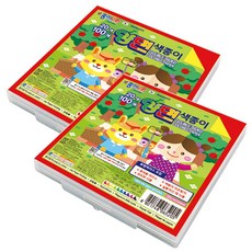 [ABC문구]종이나라 100매 20색 양면색종이 케이스 1+1, 200개
