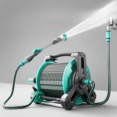 농업용 물호스 릴 정원 물호스 분사기 물 뿌리개, 방폭호스 40미터세트-샤워물총, 1개