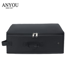 휴대용 접이식 고양이 화장실 옥스포드 천 이동식 야외 캠핑 차량용 여행용 고양이 모래통, 1개, 블랙