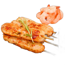 NO밀가루 100% 생선살로 만든 프리미엄 새우가마보꼬 어묵바 입, 10개, 700g