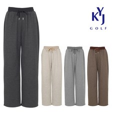 [김영주골프] 겨울 헤링본 기모 와이드 밴딩 팬츠 데일리 편안한 여성 바지 DPWLSL87