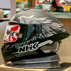 NHK K5R 雄鷹 wingstar 黑銀 全罩式安全帽 新兄弟帽店實體店面高CP值推薦, S