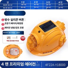 브라이에스 안전모선풍기 선풍기 여름선풍기실외 여름, 1개, 포 프리미엄 옐로우 4F22A18000