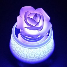 LED 회전 오르골 뮤직박스 만들기(흰 장미)