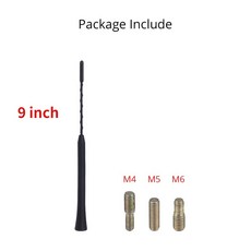 오디오 안테나 범용 자동차 지붕 마스트 스테레오 라디오 FM AM 신호 공중 증폭 인치 11 16, 9 inch