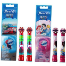 전동치솔 오랄B 어린이 구강 케어 전동 칫솔 헤드 리필 2입 가정용, 여아용리필