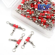 청룡조구 T형삼각구슬도래 52EA 벌크 자작채비용 쭈꾸미 갑오징어 에깅낚시 티형도래, 1개