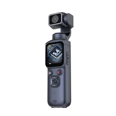 휴대용 4K 브이로그 카메라 (짐벌 안정화 및 WiFi 기능 탑재 스포츠 여행용), 03 Black (without TF ca