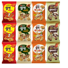 [안녕골목마켓] 쫄병스낵4종세트_매콤한맛3개+바베큐맛3개+안성탕면맛3개+짜파게티맛3개, 1세트