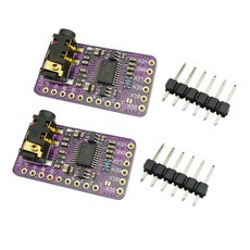 Ferwooh 2PCS PCM5102 스테레오 디지털-아날로그 변환기 디코더 보드 음성 모듈 I2S 인터페이스 플레이어 PHAT 형식3.5mm 잭 포함