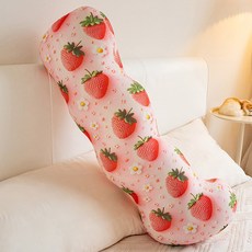 도림 패턴 냉감 바디필로우 시원한 안고자는 여름 대형 롱 쿠션, 레드