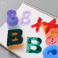 산프로컬렉션 알파벳 숫자 스펀지 미술용스펀지