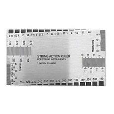 Miwayer String Action Ruler Gauge Luthier 용 기타 수리 도구 기타 우쿨렐레베이스 밴조 만돌린에 적합, 02 1 Pcs