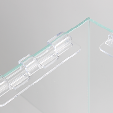 어항 뚜껑 거치대 6T~10T 일자형 2개입 수조 어항 유리 덮개 받침 지지대, 2개, 투명