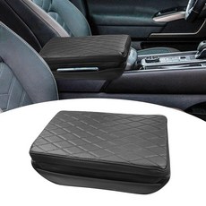 RUIANTE 닛산 패스파인더 5세대 2022-2025와 호환되는 센터 콘솔 커버 이중 레이어 나파 가죽 팔걸이 커버 프로텍터 보관 가방 액세서리 2개 포함(롬버스 블랙), for Pathfinder 5th Gen 2022-20