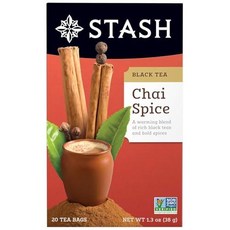 스태쉬 티 차이 스파이스 블랙 티 20개입 Stash Tea Chai Spice Black Tea 20 ct, 1개