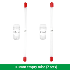 에어 브러시 바늘 노즐 교체 용 빈 보관 용기 튜브 0 2mm 3mm 5mm 라벨 액세서리 도구 부품, 0.3 empty 2sets