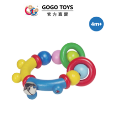 GOGO TOYS 寶寶手搖鈴 串珠聲光啟蒙玩具 4個月以上適用 安全無毒材質, 彩色, 1套