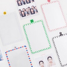 로컬코리아 빅사이즈 네컷사진 홀더 스마일 포토카드, 하트