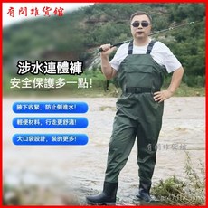 尼龍連體下水褲防水雨褲加厚雨鞋路亞專用耐磨休閒挖藕摸魚抓蝦釣魚褲青蛙裝防水褲涉水褲捕魚褲青蛙褲, 1個, 超輕舒適款咖啡尼龍加高半身,42 馬丁靴