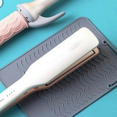 오늘출발샵 고대기 드라이어 컬링 아이언 매트 패드 실리콘 헤어도구, 그레이