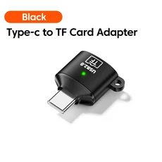 USB2.0 미니 휴대용 TF 카드 리더 USB타입 C 남성형 - 메모리 고속 플래시 드라이브 (휴대폰컴퓨터용), 04 Black Type C