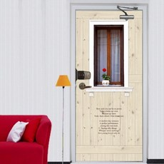 (1+1)현관문 리폼 시트 PP81-132-1 (작업용 헤라 제공) 욕실 방문 방수 스티커식 인테리어 필름 뮤럴(2개), 상세페이지 참조