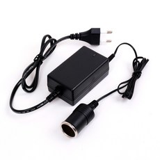 (프라임디렉트) 아답터 220V / 12V 2.5A (시거잭) 전원 케이블 일체형 (비닐포장), 1개