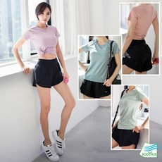 【BODYAIR】雪花布顯瘦上衣 RUN寬腰短褲套裝 瑜珈 運動 慢跑 透氣 舞蹈 運動服 運動褲