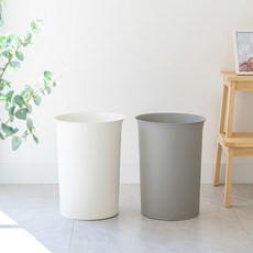 창신리빙 심플 원형오픈 휴지통, 10L 그레이, 1개