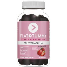 FLAT TUMMY 南非醉茄萃取物軟糖 草莓口味, 60顆, 1罐