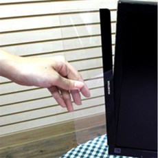 리븐즈 투명 아크릴 모니터 메모판 책상꾸미기, 흰색