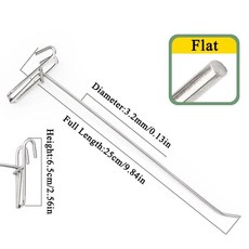 높은 스크린 후크 두께 와이어 벽걸이 걸이형 그리드 슈퍼마켓, 03 25CM, Color: 3. 25CM, 1개
