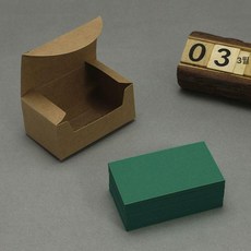 모서리 둥근 손글씨 카드 200장 크마스 제작 입체 감사 축하, 1박스, 직각 카드 다크그린 200장 A