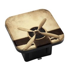 Swono 견인 히치 커버 영국 국기 빈티지 국기 트레일러 튜브 플러그 캡 범용 핏 5.1cm(2인치) 리시버 픽업 트럭 SUV 자동차용 337799, 올드 항공기