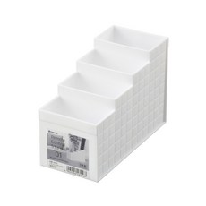 inomata 日本製多用途分格置物盒 - 遙控器/化妝品/文具收納, 1個