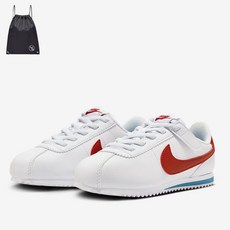 나이키 국내정품 코르테즈 이지온 키즈 운동화 화이트레드 (PG신발가방세트)