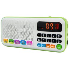 Dennys 雙卡雙待FM收音數位迷你喇叭, 綠色, MS-K288