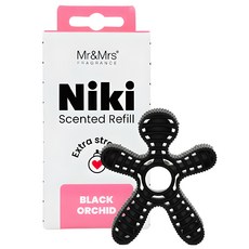 Mr&Mrs FRAGRANCE Niki 車用芳香劑補充蕊, 黑蘭花, 1個