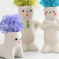 미니 모스 키우기 화분만들기 잔디인형 화분 토피어리 만들기 유치원원예 DIY, 꽃받침