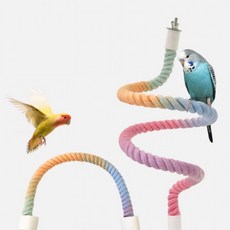 앵무새 로프 횟대 조류 장난감 횃대 새 사다리 놀이터 발톱 갈이 사랑 둥지 모란 새장, 1개, 25cm