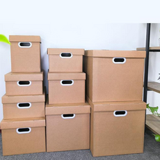 (쏘어링팜) 무드 크라프트 종이 상자 리빙 박스 보관함 포장 수납함 사무실 장식 소품 정리 홀더, N3, 1개