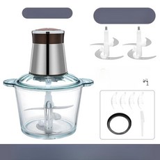 만능다지기 마늘다지기 미니다지기 다지기 만능 야채다지기, 3L 유리볼2세트블레이드, 기본 색상